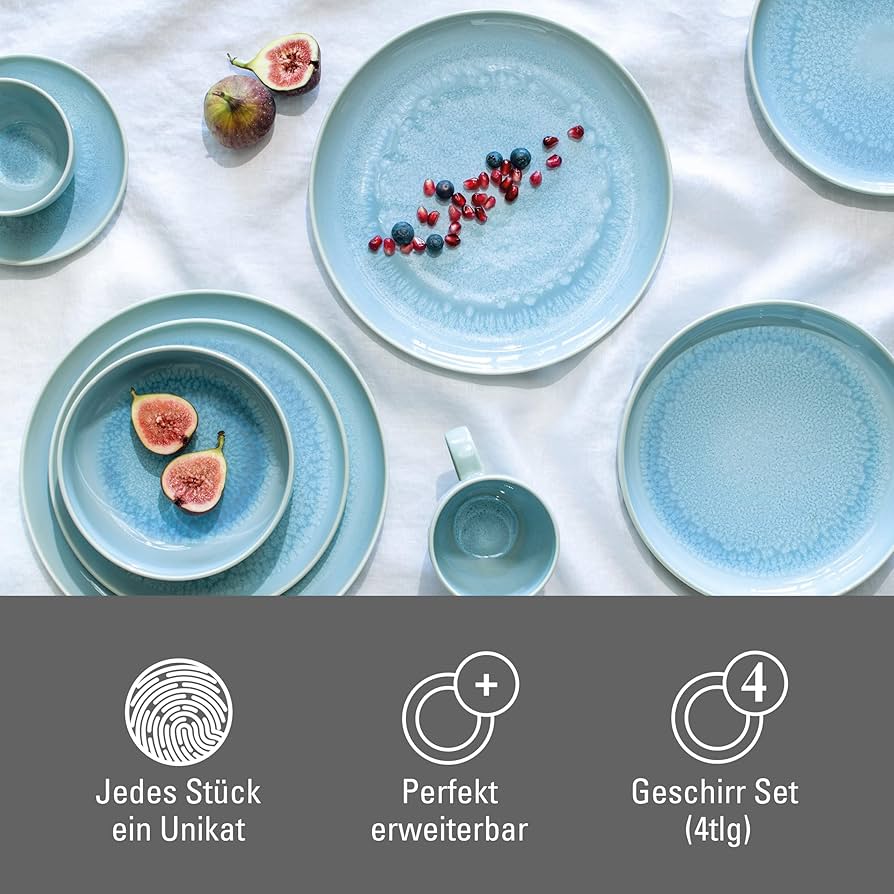 Amazon.co.jp: Villeroy & Boch like。- クラフトブルーベリー/4点