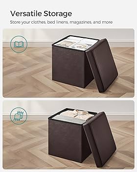 Amazon.com: SONGMICS MAZIE Collection - 15 Inches Ottoman with