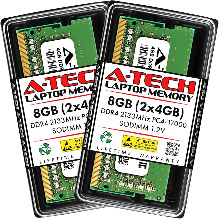 A-Tech 8GB (2x4GB) DDR4 2133 MHz SODIMM PC4-17000 (PC4-2133P) CL15