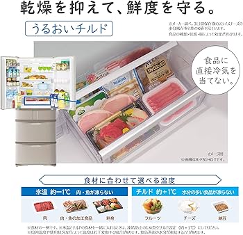 Amazon | 日立 冷蔵庫 幅68.5cm 505L ソフトブラウン R-F51MG T 6ドア