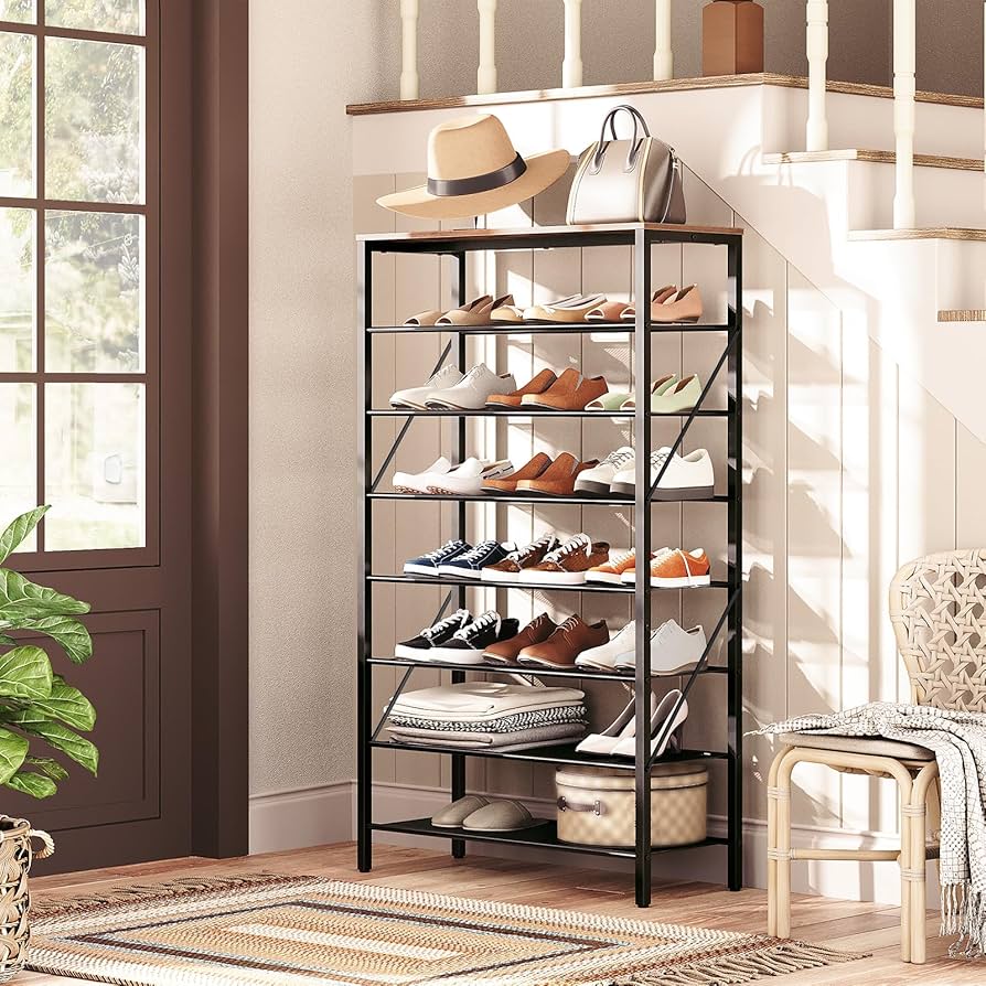 Amazon.com: MAHANCRIS 8-Tier Shoe Rack, Large Capacity Shoe Shelf