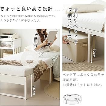 Amazon｜ベッドフレーム ダブル パイプベッド すのこ 木製調 ヘッド