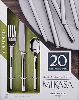 Amazon.com: Mikasa Zena 18.0 20 Piece Forged Stainless Steel