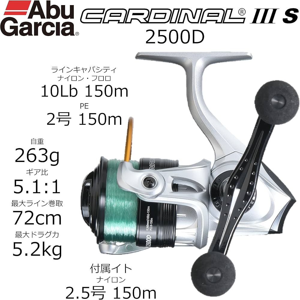AbuGarcia Cardinal III S2500D Spinning Reel with Thread : Amazon