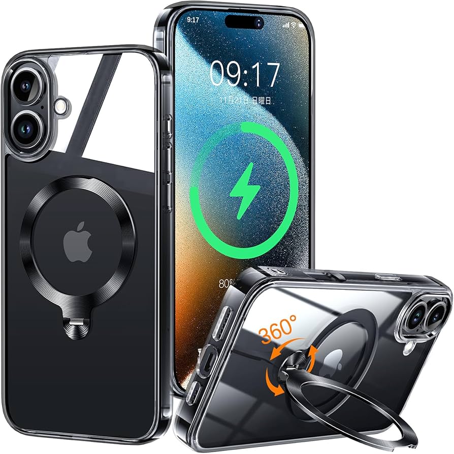 Amazon.co.jp: 【唯一無二・360°回転CD スタンド】ZapNet iPhone 16