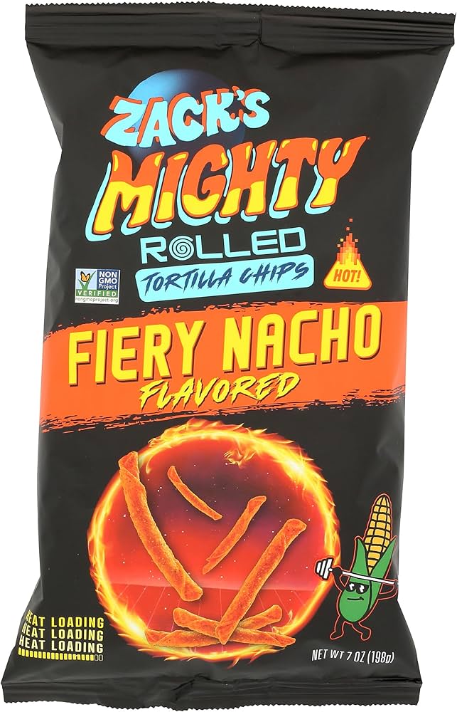 Amazon.com: Zack'S Mighty Fiery Nacho Rolled Tortilla Chips, 7 Oz