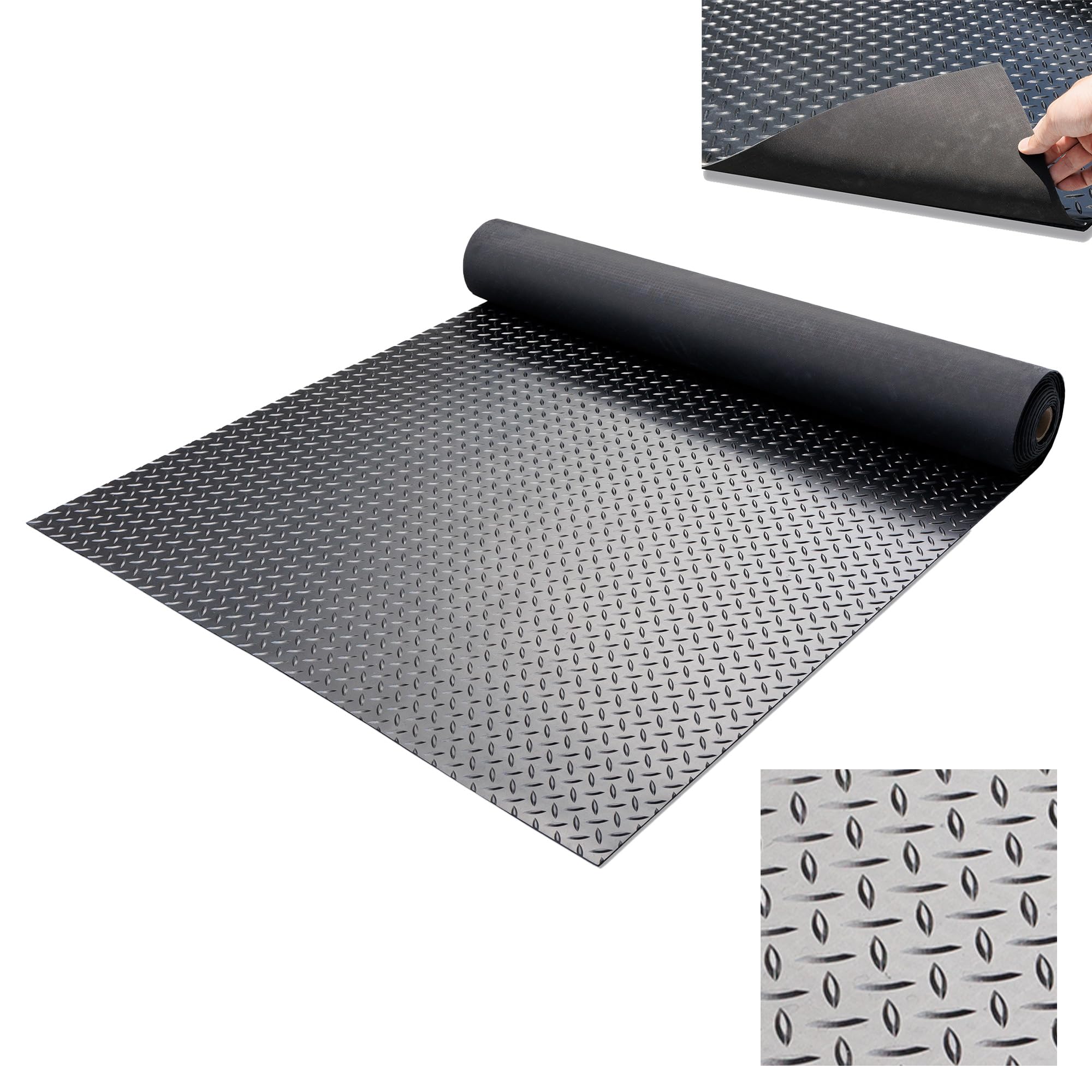 Amazon | ガレージマット 屋外 3mm ゴムマット 床 バイク 幅1m 長さ5m