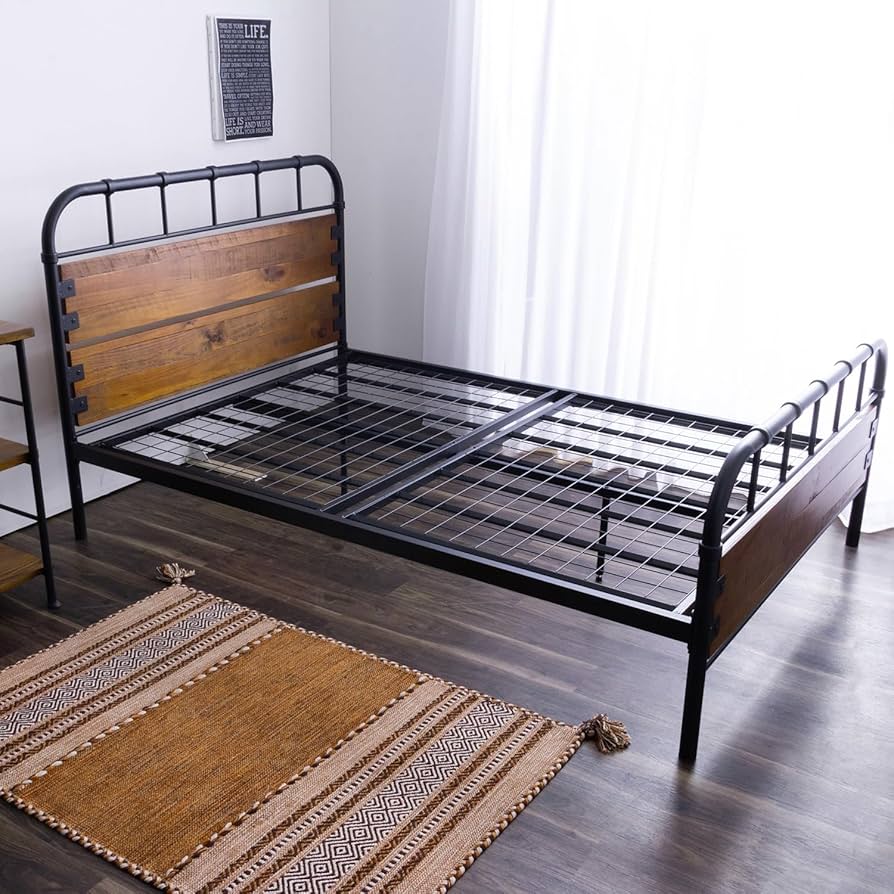 Amazon｜三栄コーポレーション ヴィンテージ調アイアンベッド ダブル