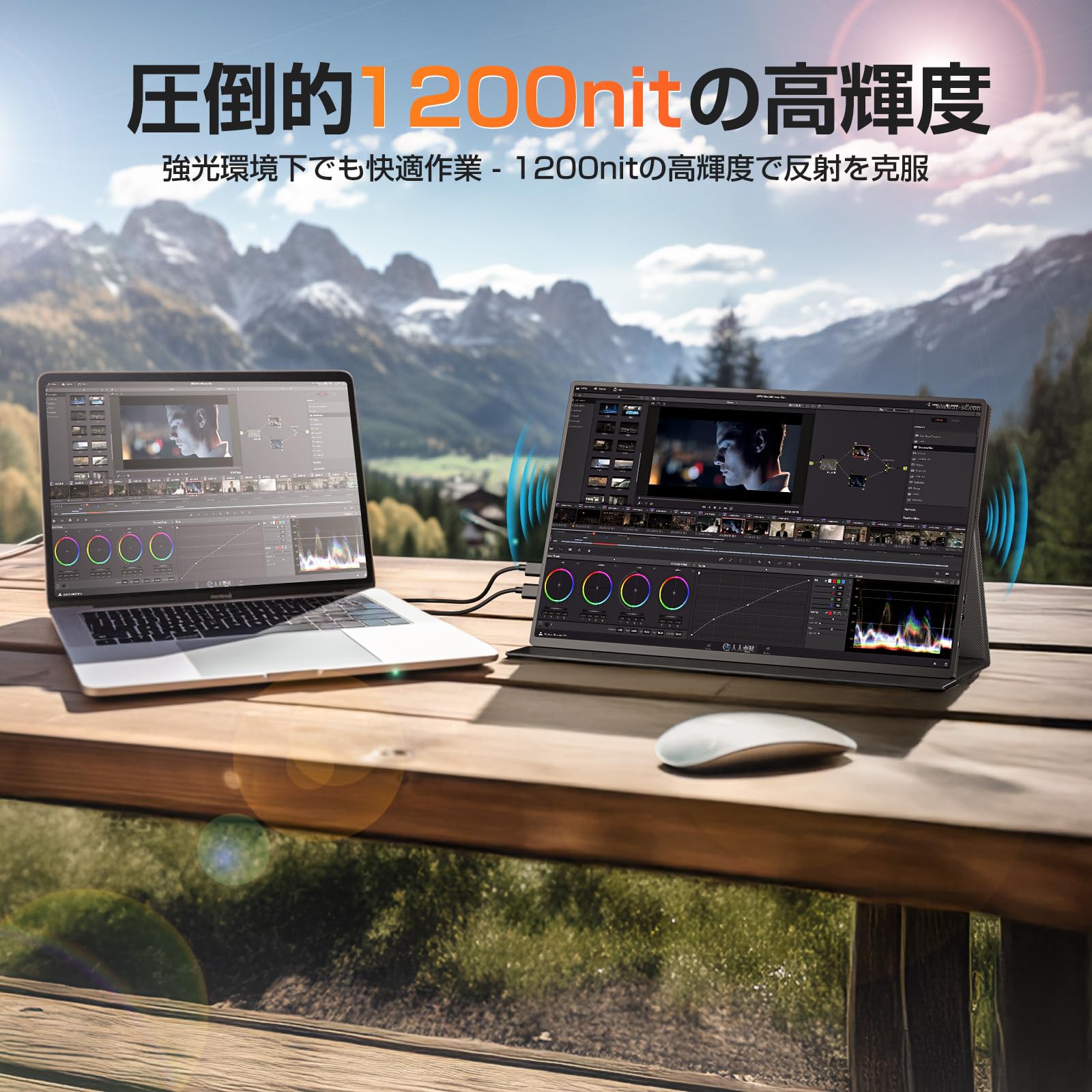 Amazon.co.jp: UPERFECT モバイルモニター 4k 16インチ 1200nit 高輝度