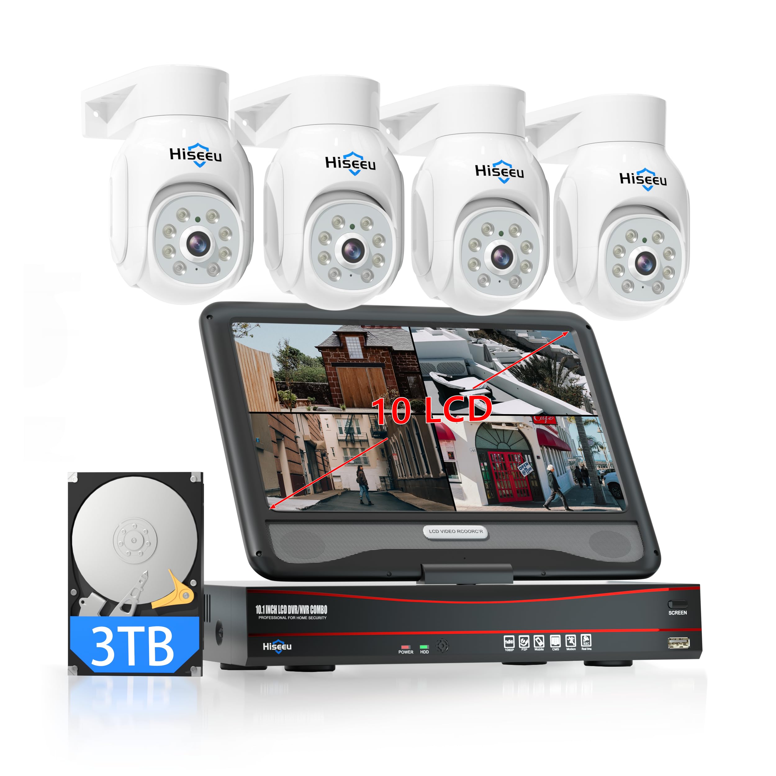 Amazon.co.jp: 【500万画素・追尾機能搭載 ・POE有線接続】Hiseeu防犯