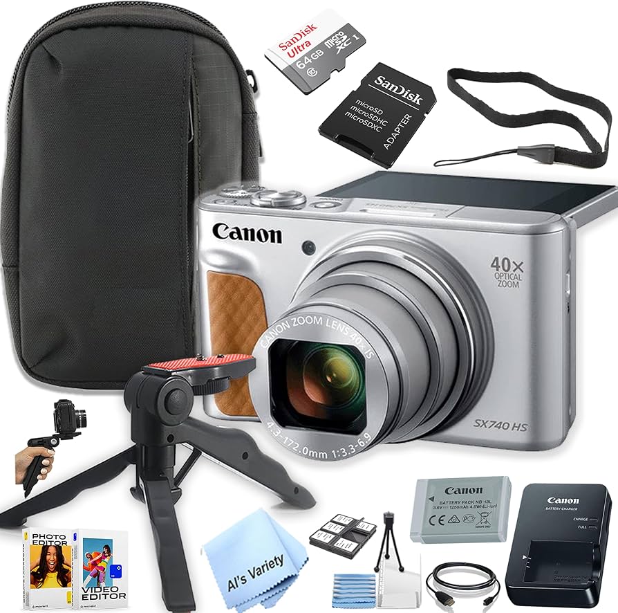 Amazon.com : Canon Powershot SX740 HS Compact Camera Bundle -+
