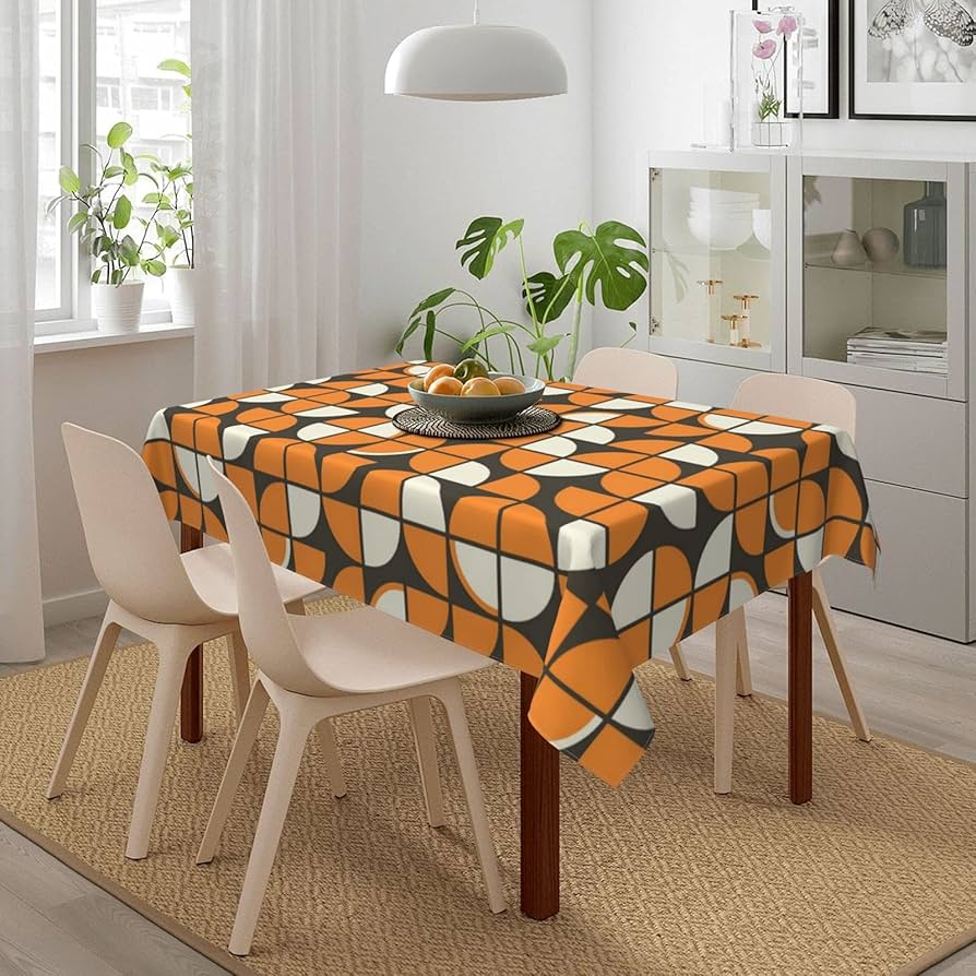 Amazon｜テーブルクロス 長方形 大判 ミッドセンチュリーモダンジオ