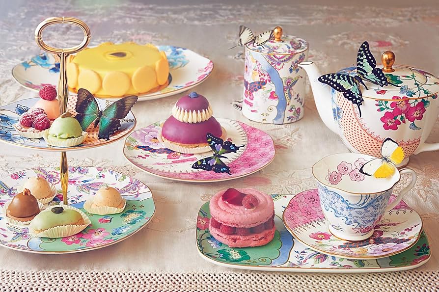 Amazon｜【正規輸入品】ウェッジウッド バタフライ ブルーム 2段ケーキ