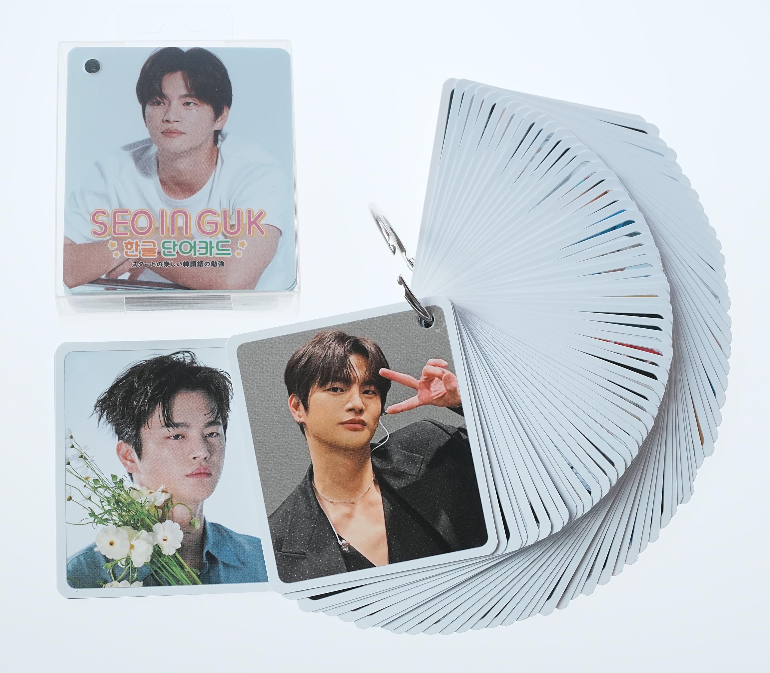 Amazon.co.jp: ソイングク グッズ 韓国語 単語 カード 63枚入 + ケース