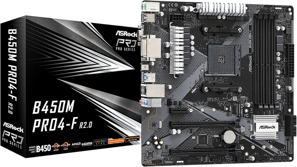 Amazon | Asrock B450M Pro4-F R2.0 AM4 DDR4マザーボード | ASRock