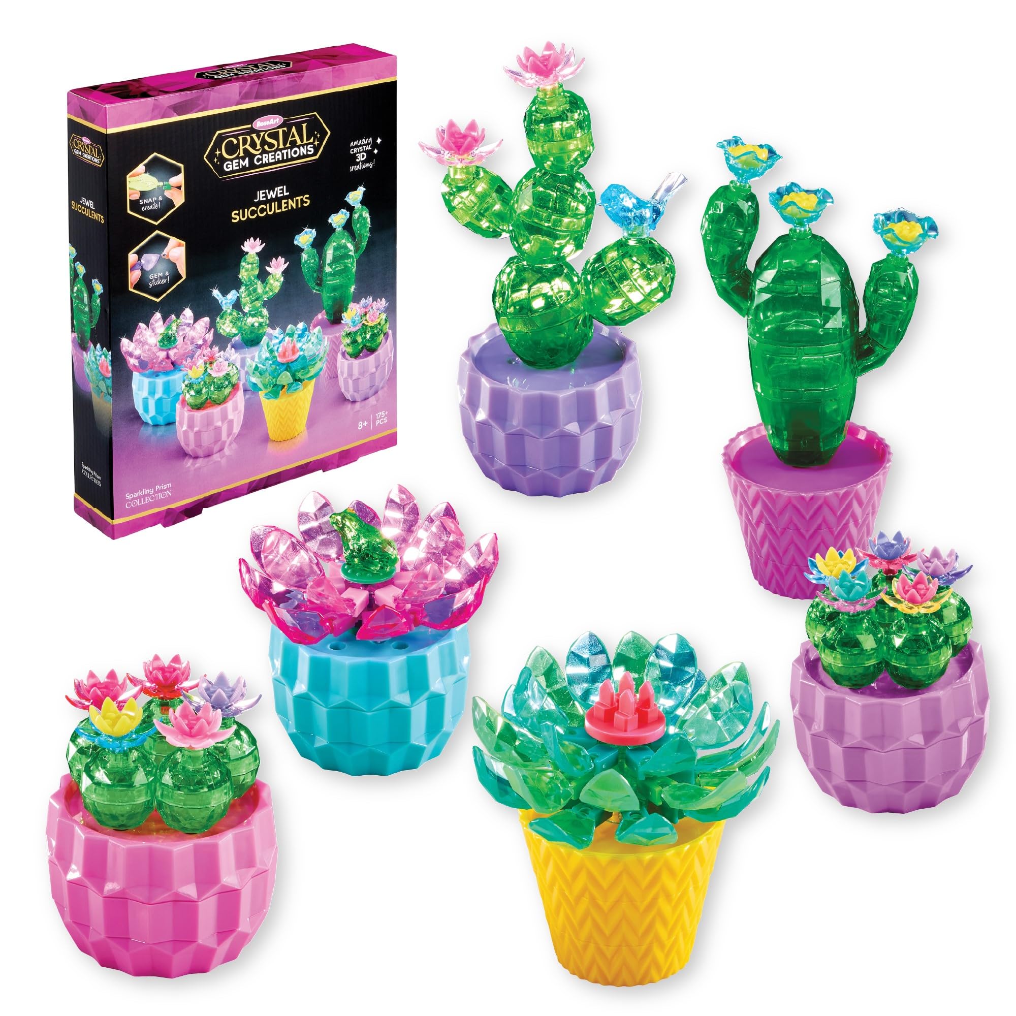 Amazon.com: Crystal Gem Creations Jewel Succulents Kit by RoseArt