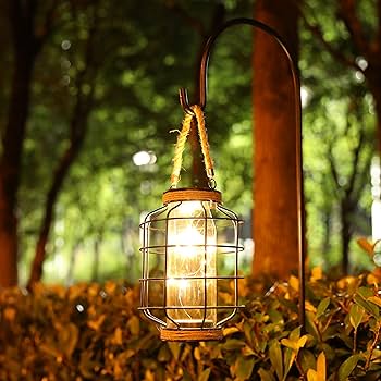 JHY DESIGN Metal Cage LED Lantern Battery Powered,9.4