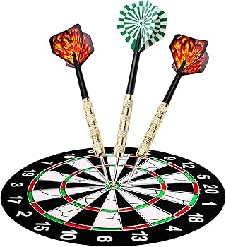 MAXMAU Dardos de ponta de aço, conjunto profissional de dardos de