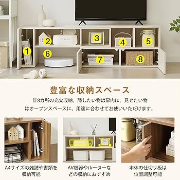 Amazon｜テレビ台 伸縮 ローボード【幅95～169cm・角度自由】コーナー
