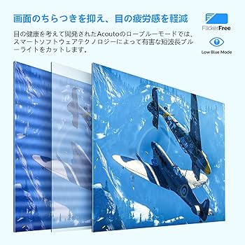 Amazon.co.jp: Acouto モバイルモニター 2K 17.3インチ 狭額縁 高輝度