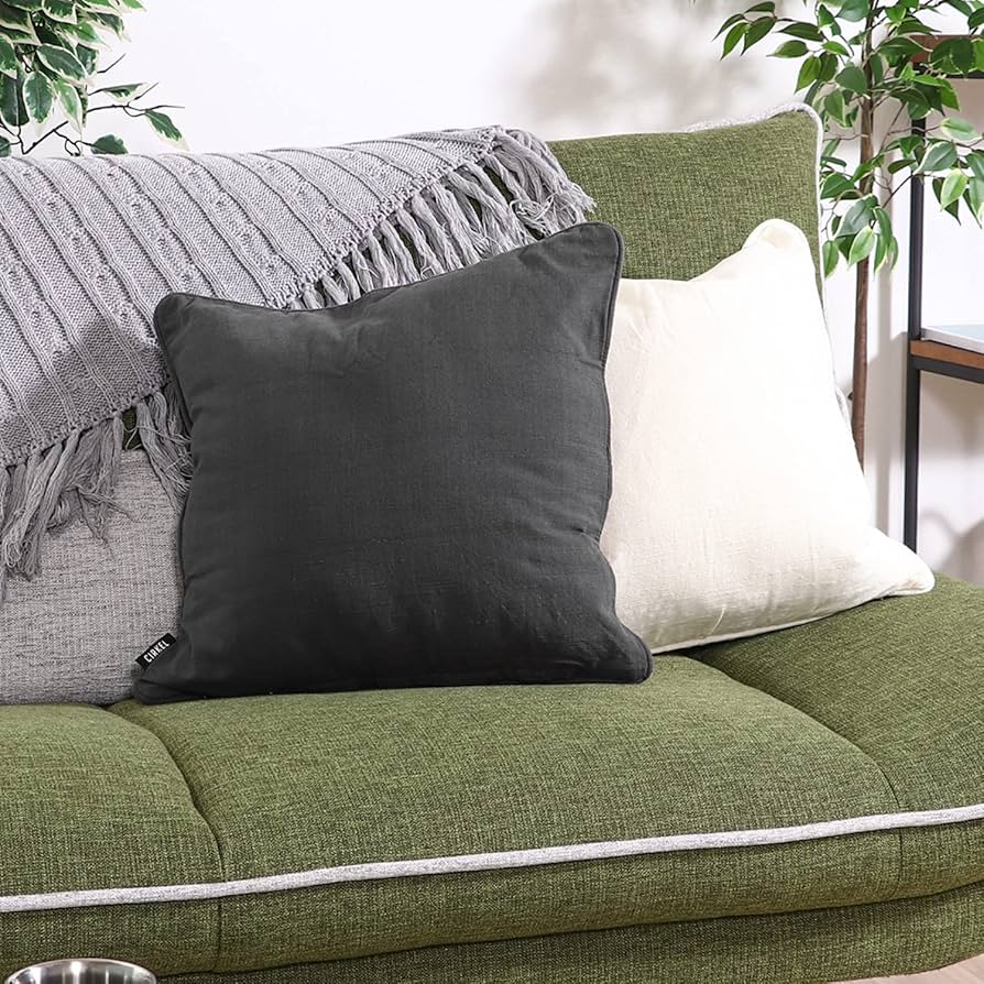 Amazon.co.jp: 不二貿易 クッションカバー 45×45 グレー 綿100％ 無地