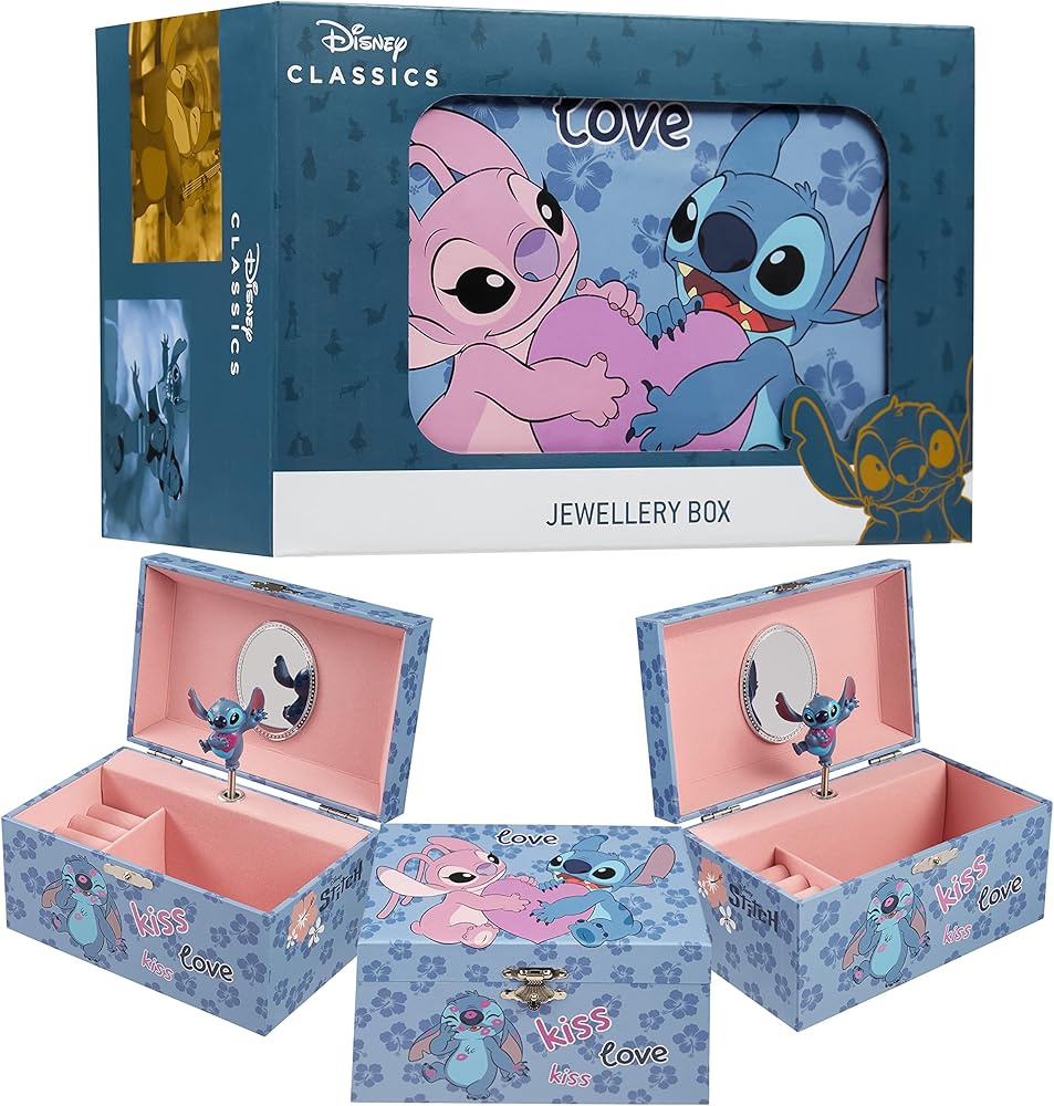 Amazon.com: Disney Stitch Musical Jewelry Box for Girls, Cute Kids