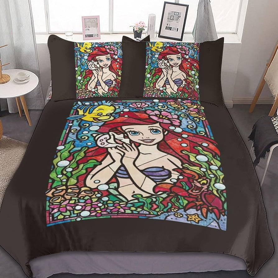 Amazon｜【3点セット】アリエル リトル マーメイド 布団カバー 寝具
