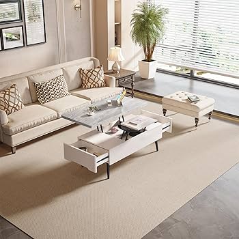 Amazon.co.jp: GraceNook 昇降式センターテーブル リフトアップ