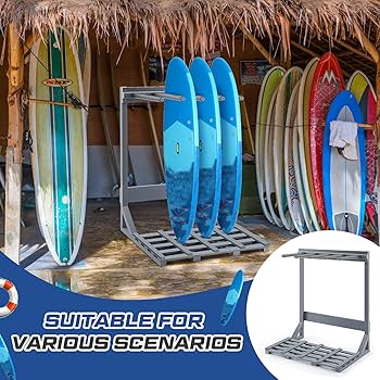 Amazon | Menkxi 45インチ ヴィンテージ 自立型縦型サーフボードラック