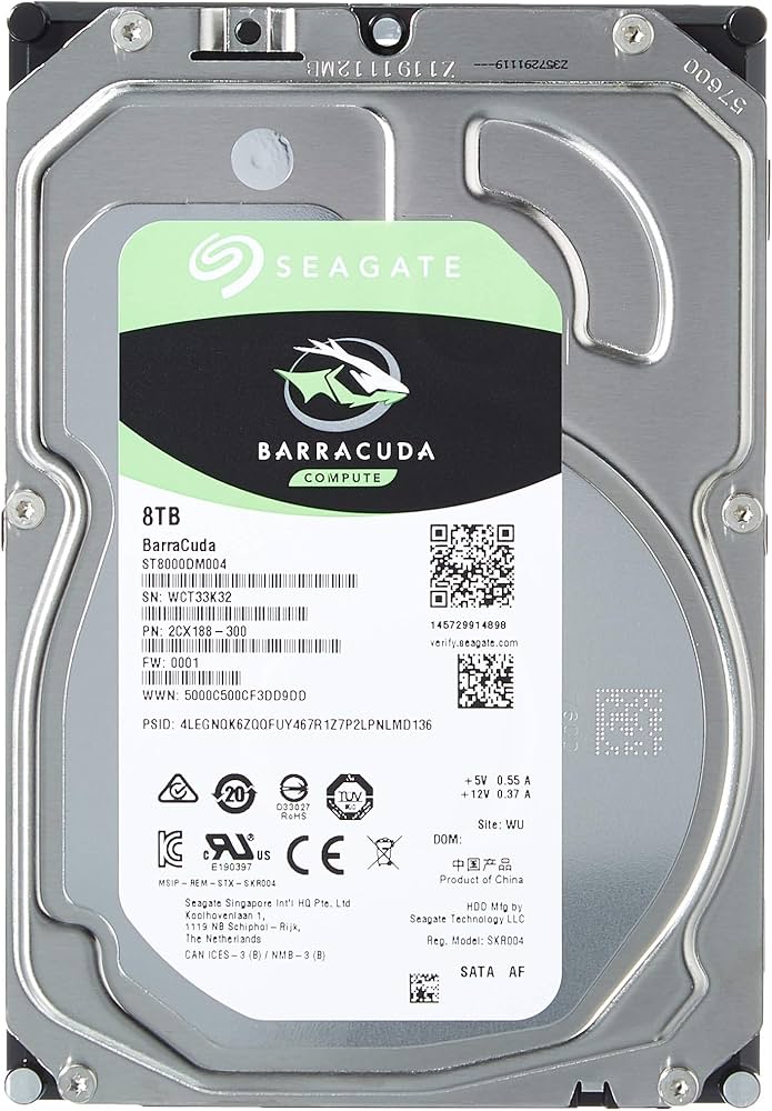 Seagate Barracuda ST8000DM004 - Hard drive - 8 TB - internal - 3.5