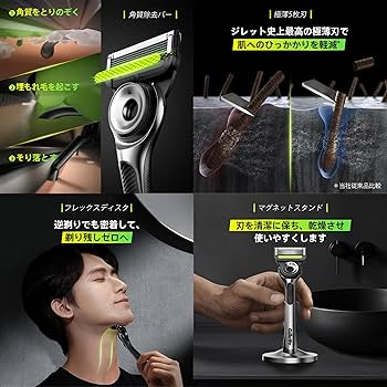 Amazon.co.jp: Gillette 【正規品】 ジレット 髭剃り 替刃 6個