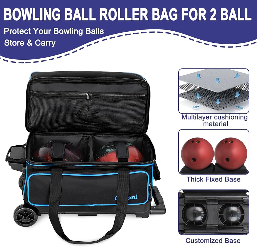 Amazon.co.jp: Goloni ダブルローラー 2 ボウリングボールバッグ