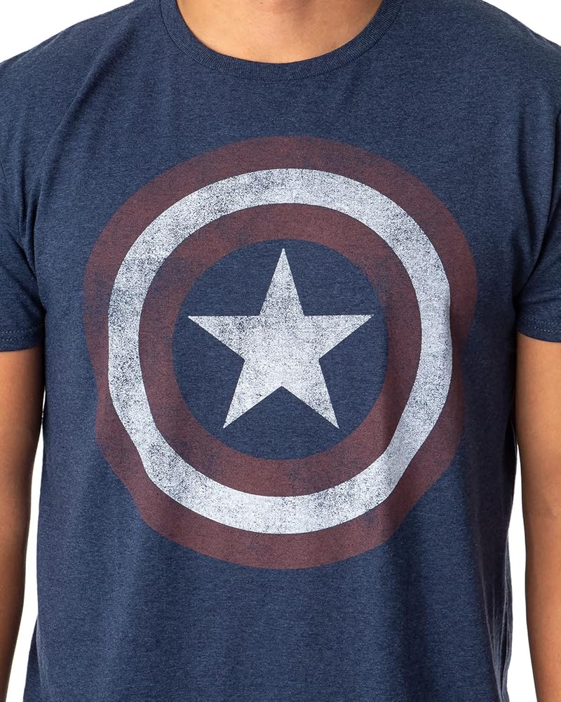 Amazon.co.jp: Marvel Comics キャプテンアメリカ ロゴ メンズ ブルー