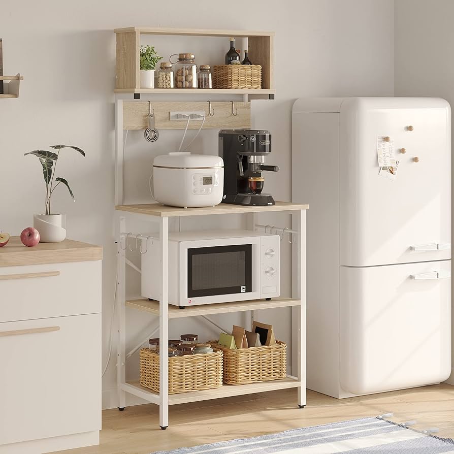 Amazon.co.jp: Bestier キッチンラック レンジ台 棚 レンジボード