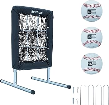 Amazon.co.jp: ピッチングネット バッティングボックス付き 9穴
