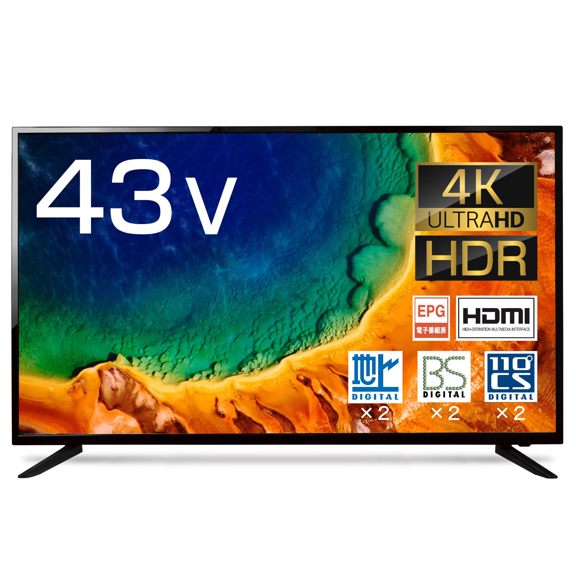 Amazon | ASTON 43インチ 液晶テレビ 4K HDR 地上・BS・110度CS