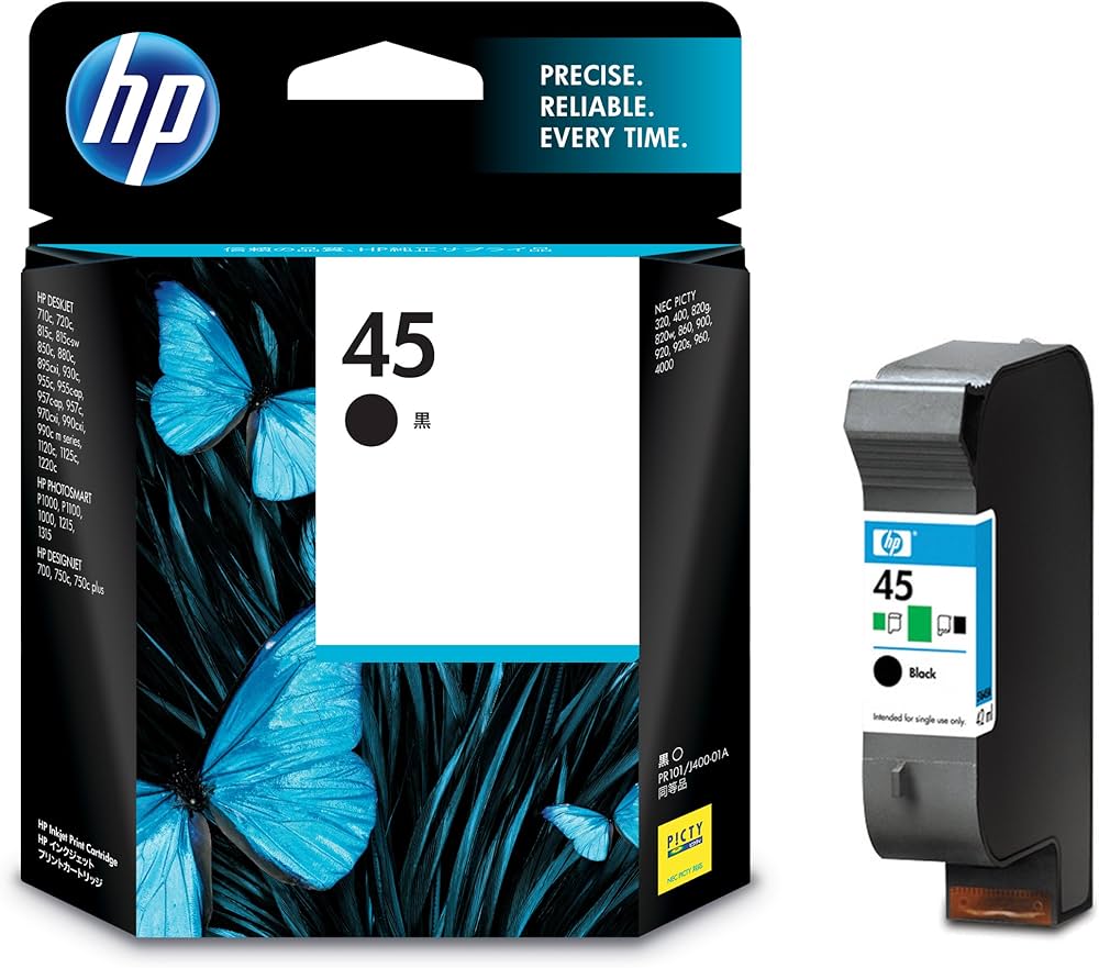 Amazon.co.jp: HP 45 純正 インクカートリッジ 黒 ブラック 51645AA
