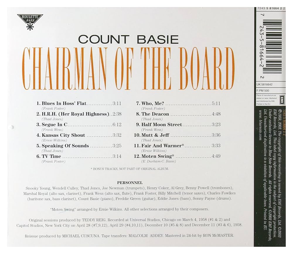 Basie, Count - Chairman of the Board - Amazon.com Music