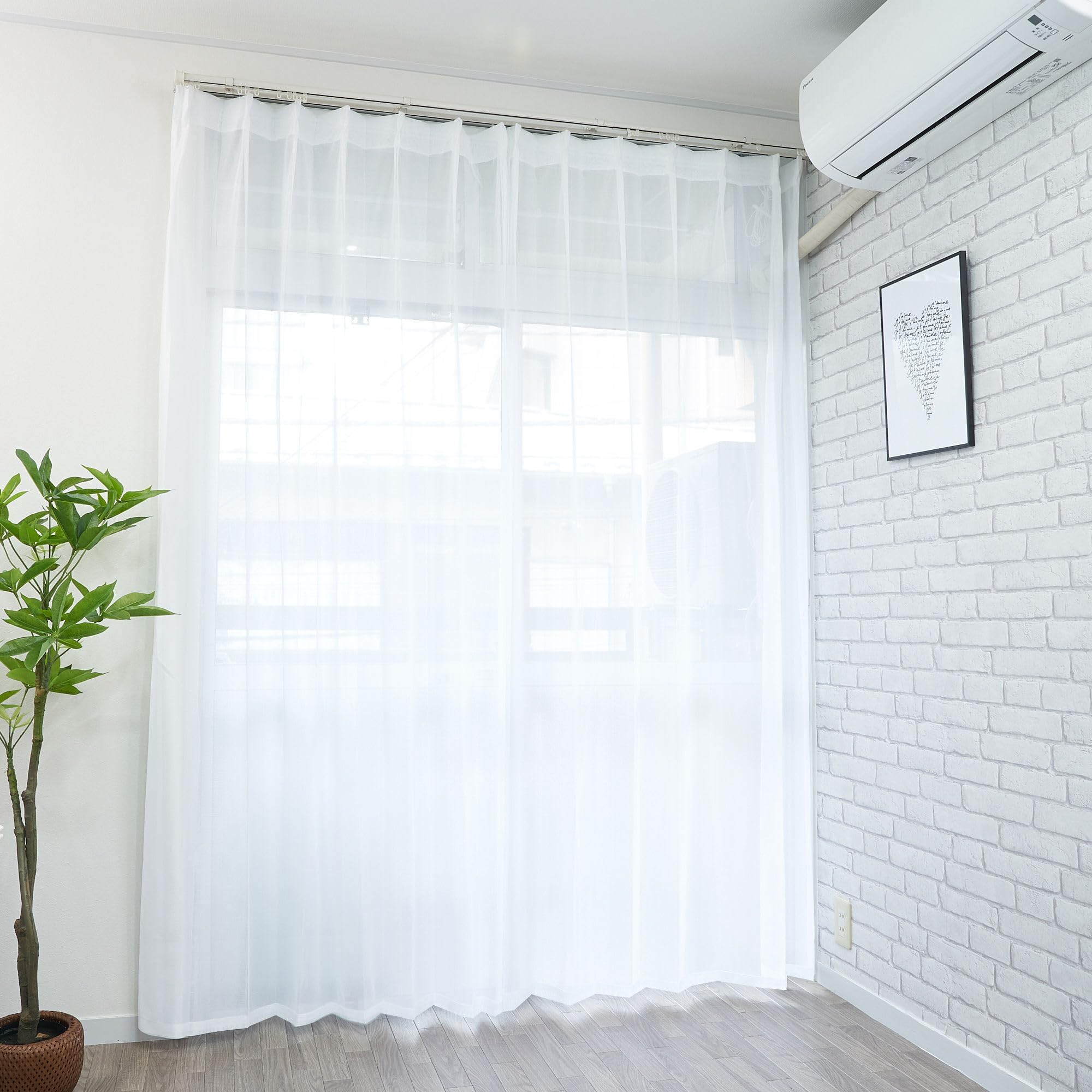 Amazon｜cloth shop布や レースカーテン 2枚組 幅100 x 丈176cm UV