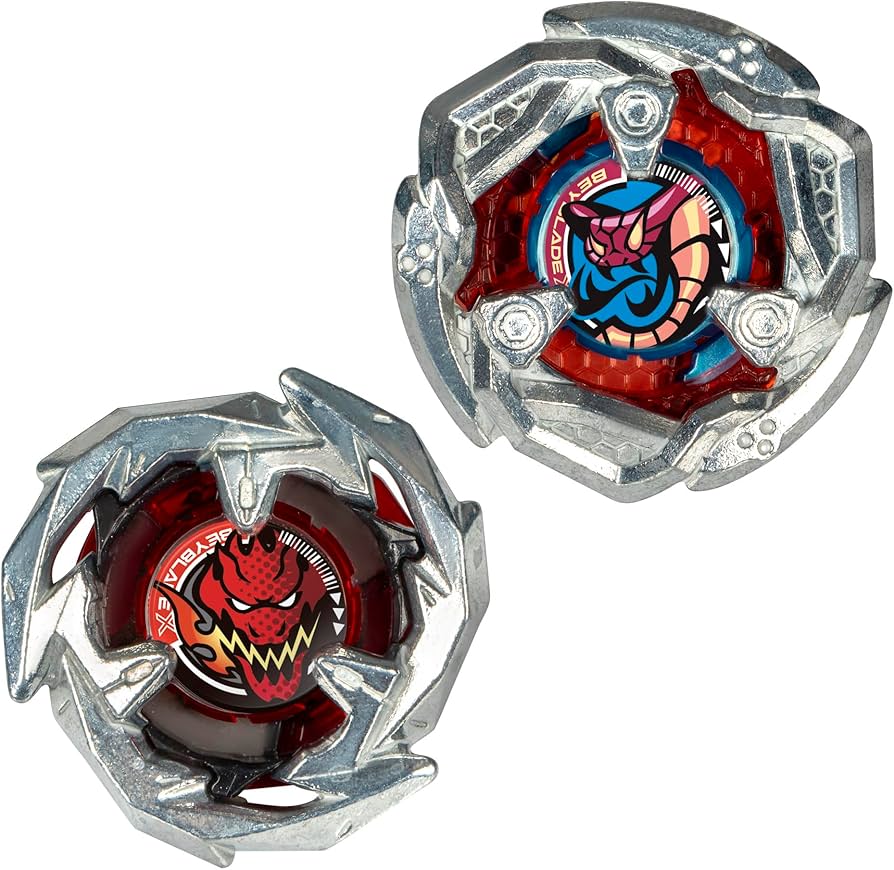 Amazon.com: Beyblade X Tail Viper 5-80O and Sword Dran 3-60F Dual