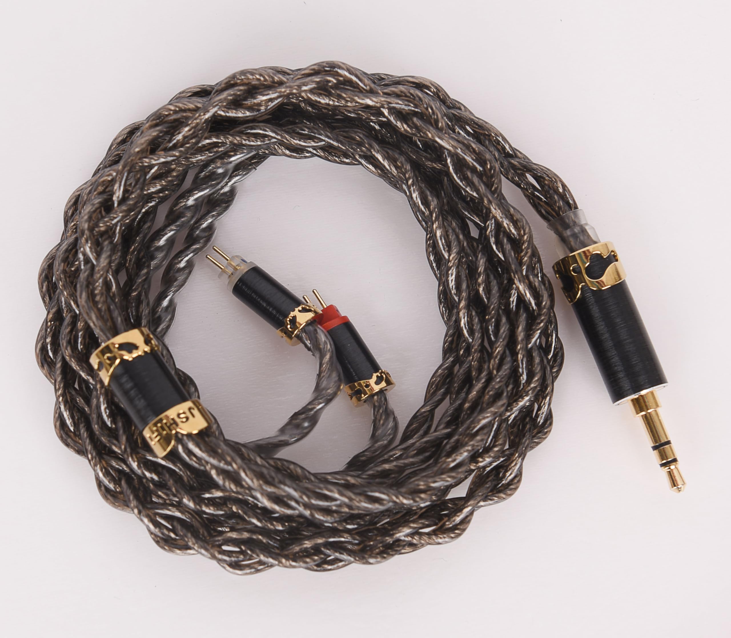 Amazon | 【JSHiFi-金烏】2pin3.5mmリケーブル 8N単結晶銅銀メッキ＋希