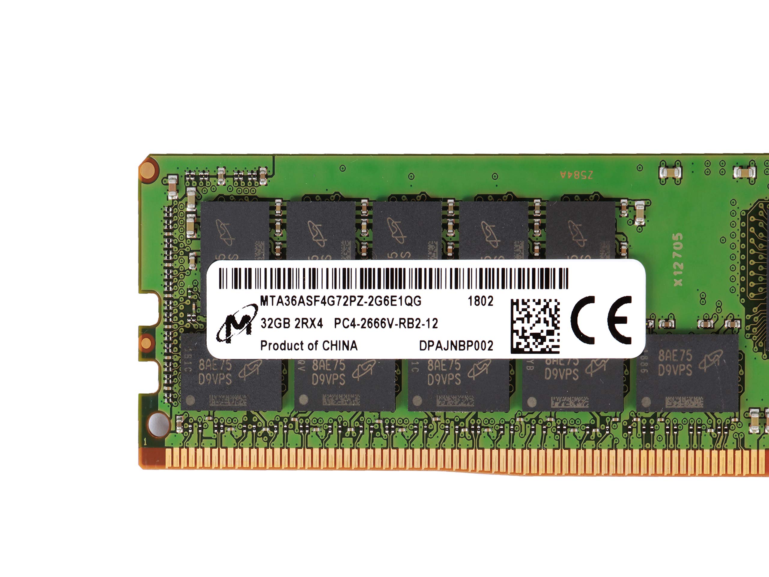 MICRON 32GB PC4-2666V-R DDR4 Registered ECC 2RX4 Memory