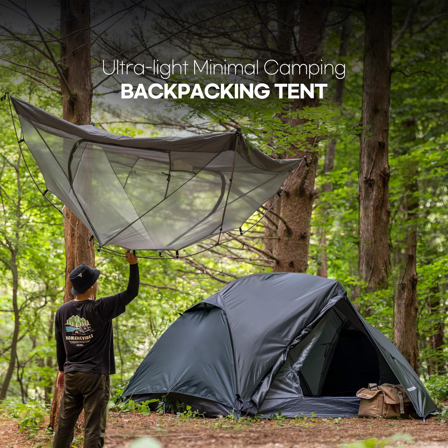 Amazon.co.jp: IDOOGEN バックパッキングテント 1~2人用 軽量 簡単設営