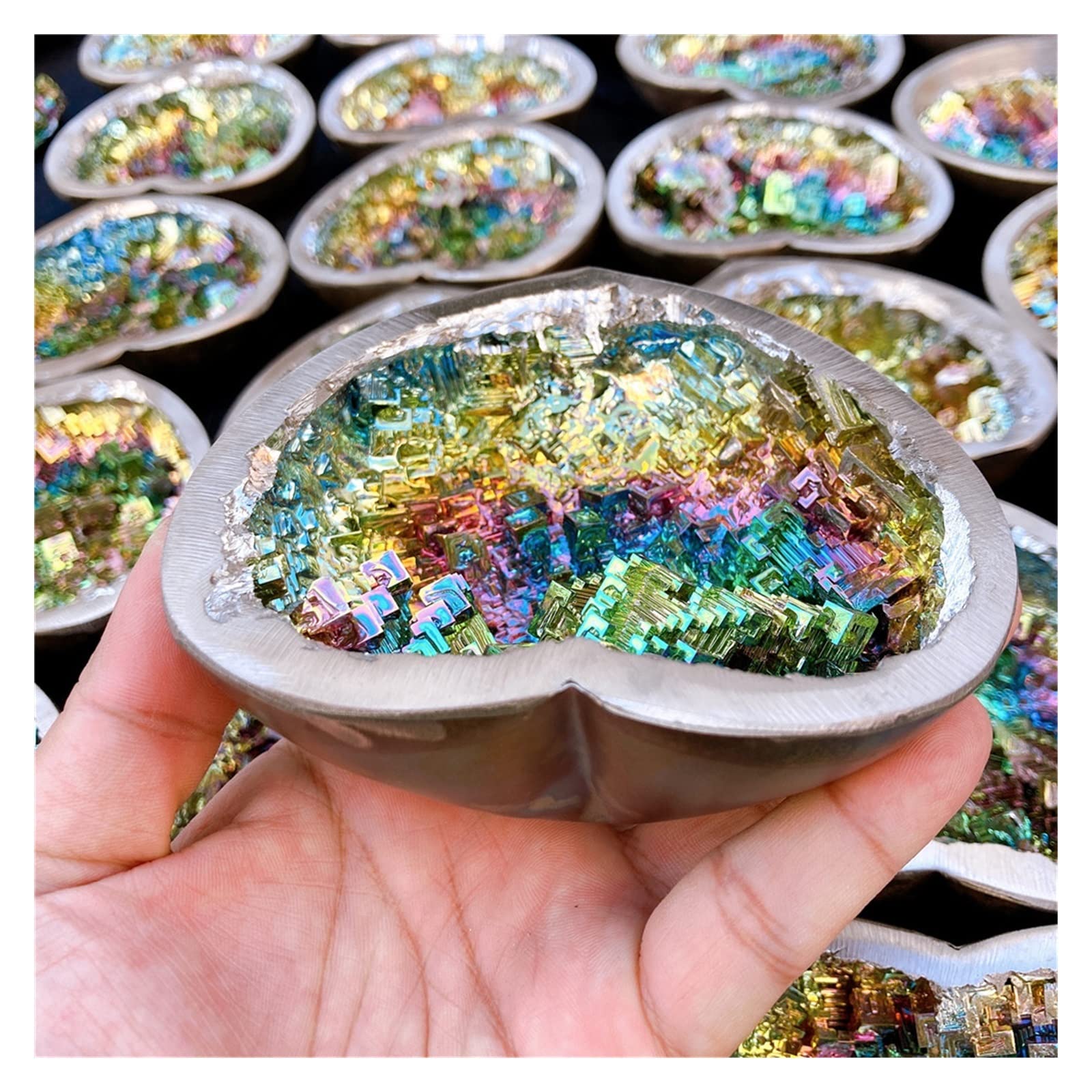 Amazon.co.jp: 天然ビスマス結晶ビスマス Bi 金属結晶レインボー