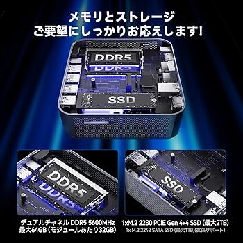 Amazon.co.jp: GEEKOM ミニpc GT1 Mega 世界初第14代最强 インテル