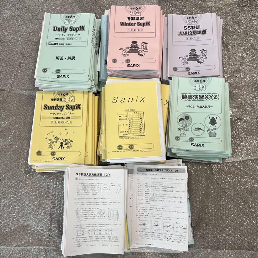 SAPIX サピックス 2023年度 SS早稲田 SSWA 算数 6回分 解答付き 日曜