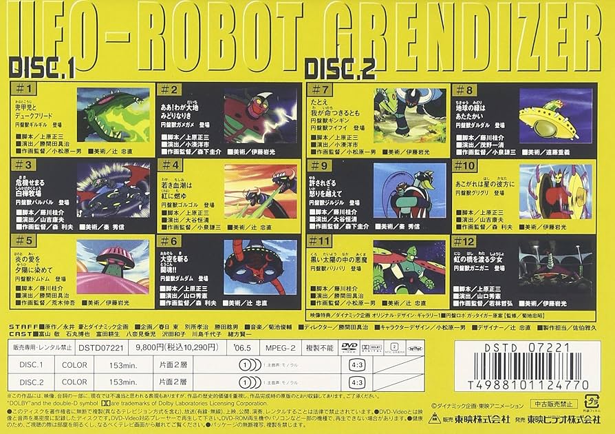 Amazon.co.jp: UFOロボ グレンダイザー VOL.1 [DVD] : 富山敬, 石丸博
