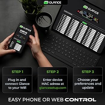 Amazon.co.jp: PANELFI Glance LEDティッカー - カスタマイズ可能なLED