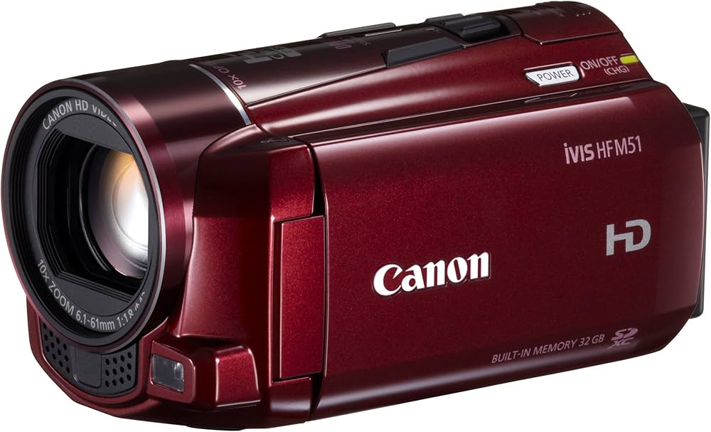 Amazon.co.jp: Canon Digital Video Camera iVIS HF M51 Red 10x