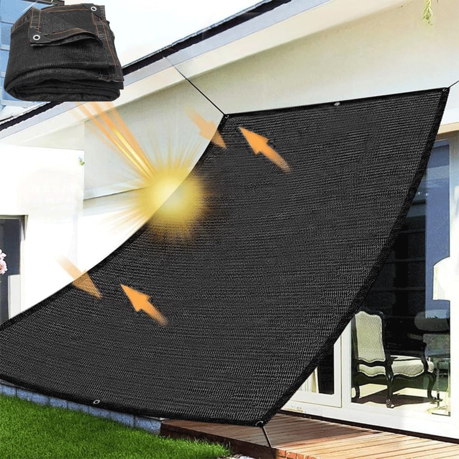 Amazon.co.jp: 遮光ネット 日除け シェード 2*3m オーニング 遮光率85